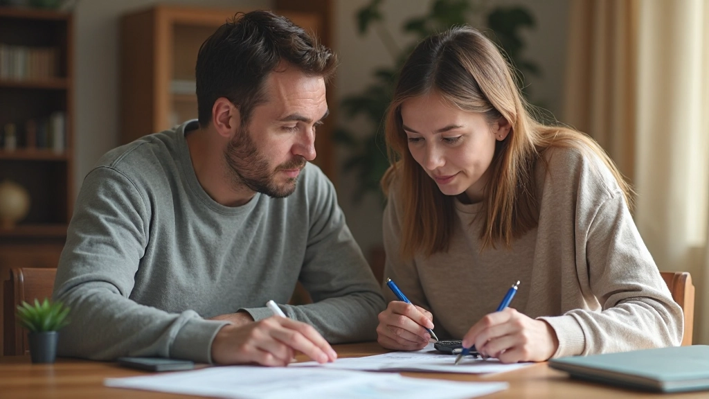 Семейный бюджет на столе с калькулятором и планом расходов