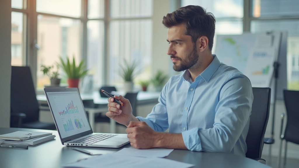 Анализ финансовых данных на компьютере с диаграммами бюджета